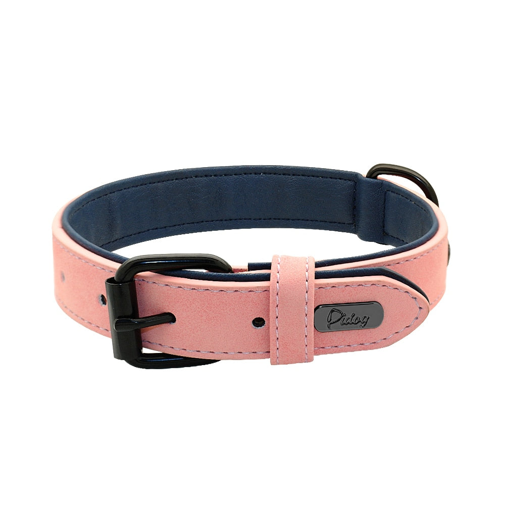 Personalisierbares Premium Lederhalsband für Hunde